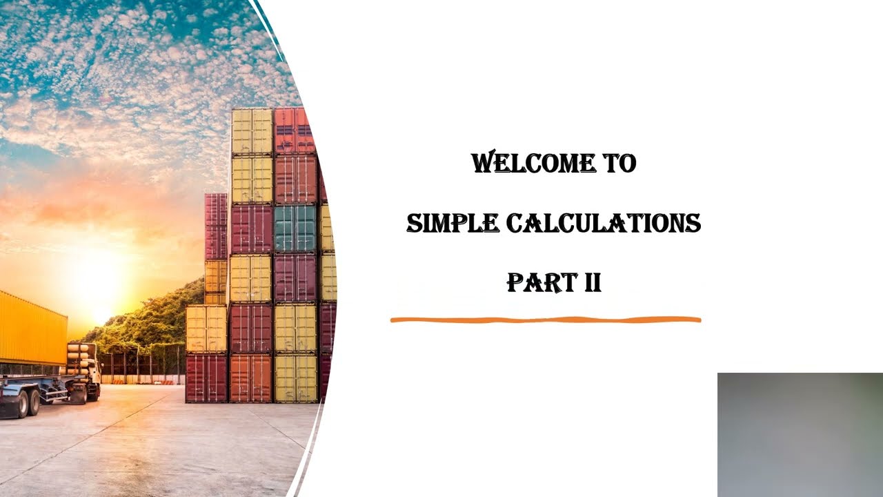 Simple Calculations Part Ii Youtube