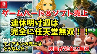 【ティアキンの気になる売上】さすがに今回は任天堂無双！！妄想と願望アリの連休明け週！！【ゲームハード＆ソフト売上】