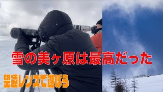 過酷な撮影環境。しかし雪の美ヶ原は最高。-１２度の世界。風景を切り取る。雲と同じ高さの世界。#NIKON #NIKKOR Z 180-600mmf/5.6-6.3 VR