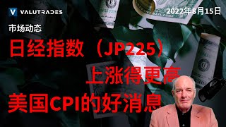 美国CPI的好消息。日本GDP的好消息。日经指数（JP225）上涨得更高。