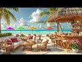 relaxing bossa nova jazz music u0026 ocean wave sounds at seaside coffee shop ambience for work study