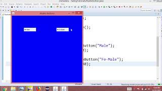 Java Swing(urdu/hindi)-19- JRadio Button -01- Creating a Radio Button and ButtonGroup in java