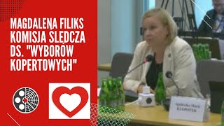 Magdalena Filiks: Komisja śledcza ds. \