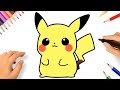 HOW TO DRAW PIKACHU KAWAII EASY ⚡ CUTE POKÉMONS