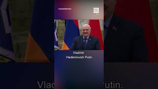 🥴Lukashenka got a tremor at the sight of Putin #shorts