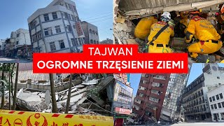 Potężne trzęsienie ziemi na Tajwanie. Nagrania mrożą krew