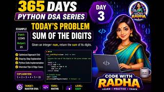Sum of Digits in Python | Python DSA Day 3 🚀 | Interview Question Explained