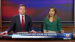 Fully contained wildfire burns over 500 acres in Callaway County; multiple fires ignite in ...