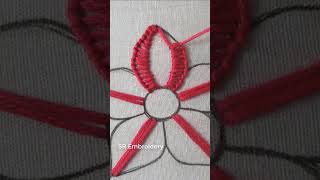 ❤️basic stitch !!! super easy modern flower embroidery tutorial for beginners❤️ #shorts