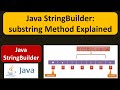 Java StringBuilder substring Method Explained | Java Tutorial