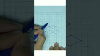 How to draw 3D cube | Cara melukis bongkah 3D