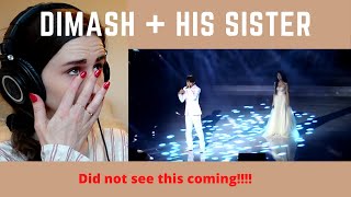 FIRST REACTION to DIMASH singing with HIS SISTER - ALL BY MYSELF