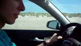 Driving the car on the beach - Blokhus, Denmark