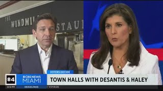 Governor Ron DeSantis faces off with Nikki Haley in Iowa town hall
