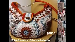 Bolsa Square com Sobras de Barbantes, PARTE 1