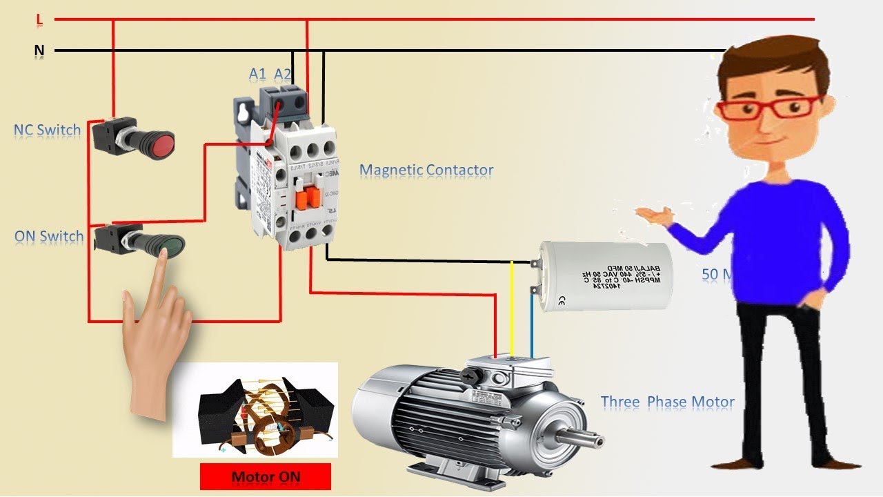 3 Phase Motor With Single Phase Power Supply Motor Running | 3 Phase ...