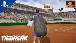 TIEBREAK | Djokovic vs. Alcaraz (INTENSE MATCH) - PS5 [4K Ultra HD] Gameplay