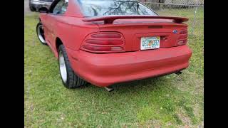 95 mustang bbk shorty headers BBK x-pipe and Flowmaster 40s