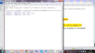 CLASS XII - PYTHON MUTABLE AND IMMUTABLE OBJECTS