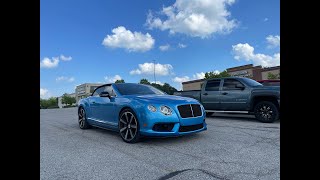 Lovely shiny light blue Continental at Longhorn Steakhouse👌 #Bentley #continental #carsindiana