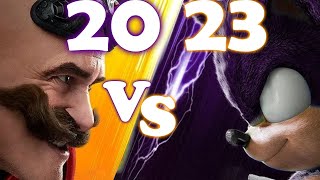 Evolution of Dark sonic vs Eggman 2023