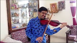 Chinnari Thalli song playing in violin. By Santosh K.