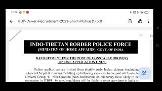 ITBPF Constable 10th Pass  😍😍Fresh Recruitment.  Apply Online.  J\u0026K.