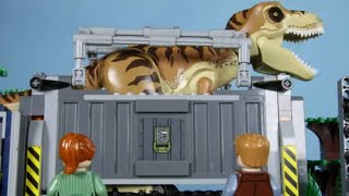 LEGO Jurassic World: Capture Runaway T-Rex! STOP MOTION LEGO Dinosaur Escape | LEGO | Billy Bricks