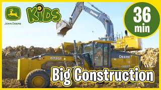 John Deere Kids | Real Big Construction Vehicles Working with Music & Song