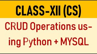 CRUD operation using python + mysql (part 1)
