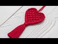 macrame heart keychain tutorial valentine s day gift macrame keychain heart shape