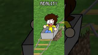 Rails in Minecraft (Animated #shorts)