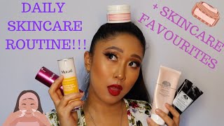 DAILY SKINCARE ROUTINE FOR COMBINATION/OILY SKIN + SKINCARE FAVORITES! PT1