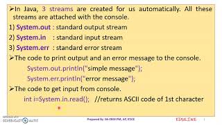 JAVA - MODULE 3 - TOPIC 8 - JAVA I/O BASICS