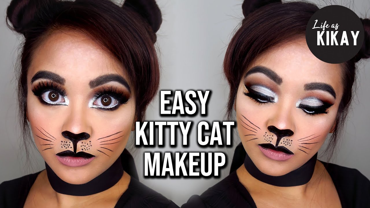Easy Cat Makeup Tutorial For Halloween Youtube