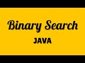 Binary Search (Recursively) in Java