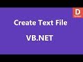 VB .Net Create Text File