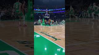 Tatum 3 pointer courtside view