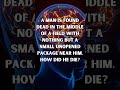 man found riddle brain teaser can you solve it