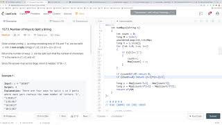【每日一题】1573. Number of Ways to Split a String, 9/8/2020
