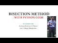 Bisection Methods With Example and Python Code