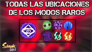 TODAS LAS UBICACIONES DE LOS MODOS RAROS | SHINOBI LIFE 2