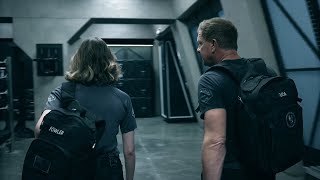 Luca & Fowler Walking Out of HQ Together on S.W.A.T. 5x17 (Apr. 17, 2022)