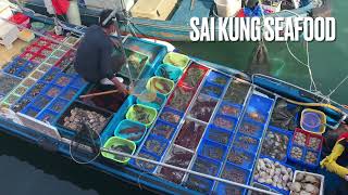 [香港好去處| 親子好去處] 西貢艇仔海鮮，即用個網遞上來｜Buying seafood from Sai Kung boats| 激烈的海膽即開即食｜Fresh Urchin sashimi