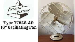 Vintage Emerson Electric 77648-AO Oscillating Table Fan