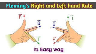 Fleming Right hand and Left hand rule Explain in easy way #fleming #physics #bee #btech