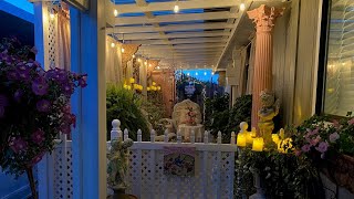 My Shabby Chic Patio Evening Tour