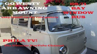 GO WESTY.COM ARB AWNING MOUNT EARLY VW BAY WINDOW BUS 1968-71 ONLY T2 CLAMP ON RAIN GUTTER #philatv