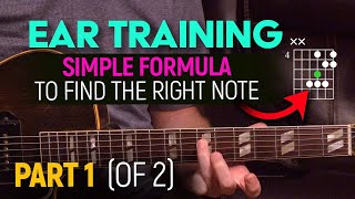 Ear training - A simple formula for finding the right notes and playing by ear.