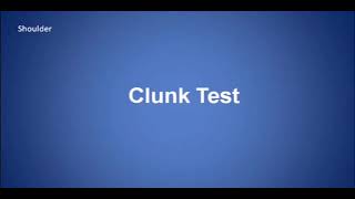 Clunk Test